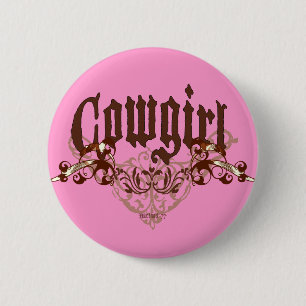 Badge Rond 5 Cm Bouton de cow-girl