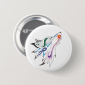 Badge Rond 5 Cm Bouton de coyote (Devant & derrière)