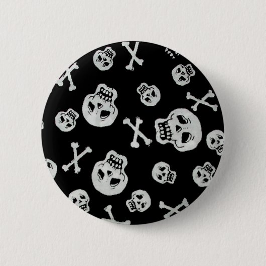 Badge Rond 5 Cm Bouton de crâne (Devant)