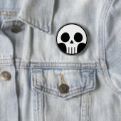 Badge Rond 5 Cm bouton de crâne (En situation)