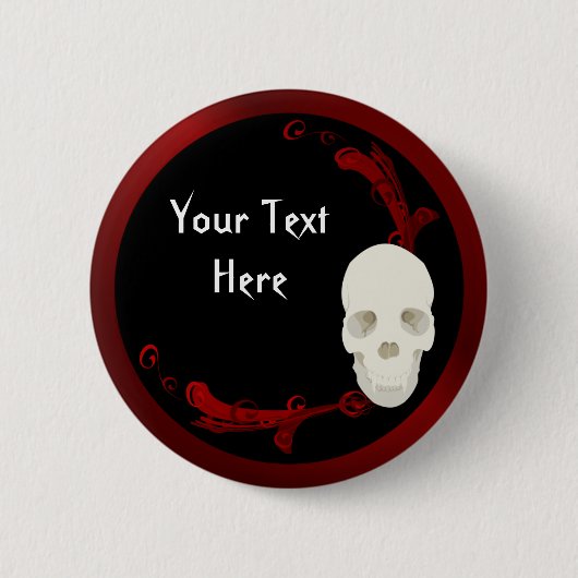Badge Rond 5 Cm Bouton de crâne (Devant)