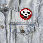 Badge Rond 5 Cm Bouton de crâne (En situation)