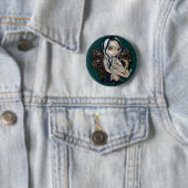 Badge Rond 5 Cm Bouton "de crâne de Babirusa" (En situation)