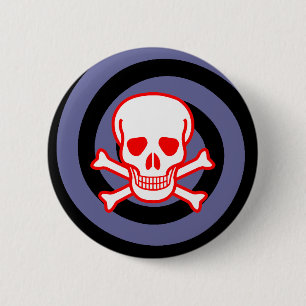 BADGE ROND 5 CM BOUTON DE CRÂNE DE HYPNO