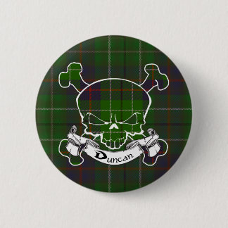Badge Rond 5 Cm Bouton de crâne de tartan de Duncan