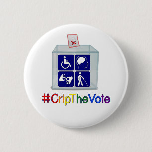 Badge Rond 5 Cm bouton de #CripTheVote, 2 1/4-inch, ronds