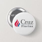 Badge Rond 5 Cm Bouton de Cruz/Fiorina 2016 (Devant & derrière)