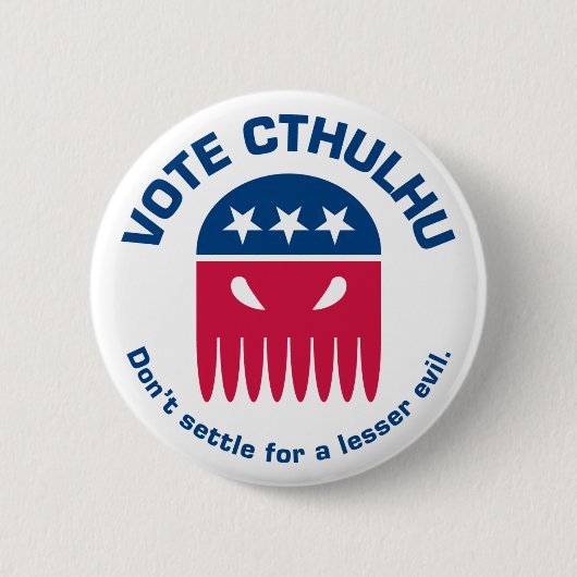 Badge Rond 5 Cm Bouton de Cthulhu de vote (Devant)