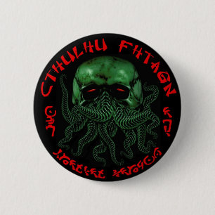 Badge Rond 5 Cm Bouton de Cthulhu Fhtagn