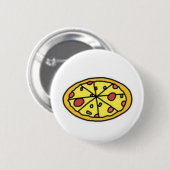 Badge Rond 5 Cm Bouton de Cutie de pizza de bande dessinée (Devant & derrière)