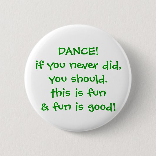 Badge Rond 5 Cm Bouton de danse (Devant)
