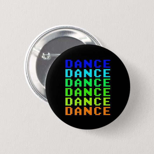 Badge Rond 5 Cm Bouton de danse arc-en-ciel (Devant & derrière)