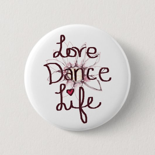 Badge Rond 5 Cm Bouton de danse d'amour (Devant)