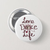 Badge Rond 5 Cm Bouton de danse d'amour (Devant & derrière)