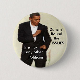 Badge Rond 5 Cm Bouton de danse d'Anti-Obama