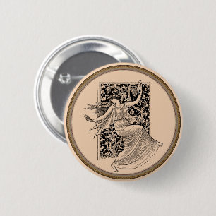 Badge Rond 5 Cm Bouton de danse pour femme vintage
