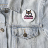 Badge Rond 5 Cm Bouton de Daphne 816 (En situation)