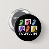 Badge Rond 5 Cm Bouton de Darwin d'arc-en-ciel (Devant & derrière)