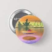 Badge Rond 5 Cm Bouton de décollage de l'OVNI du lac Alien (Devant & derrière)