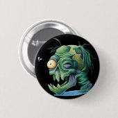 Badge Rond 5 Cm Bouton de décomposition de crâne (Devant & derrière)