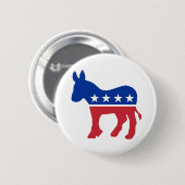 Badge Rond 5 Cm Bouton de Démocrate (Devant & derrière)
