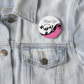 Badge Rond 5 Cm Bouton de demoiselle de honneur (En situation)