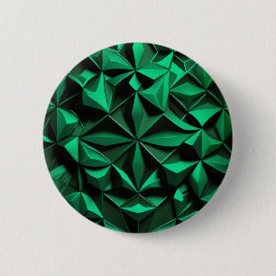 Badge Rond 5 Cm Bouton de design émeraude