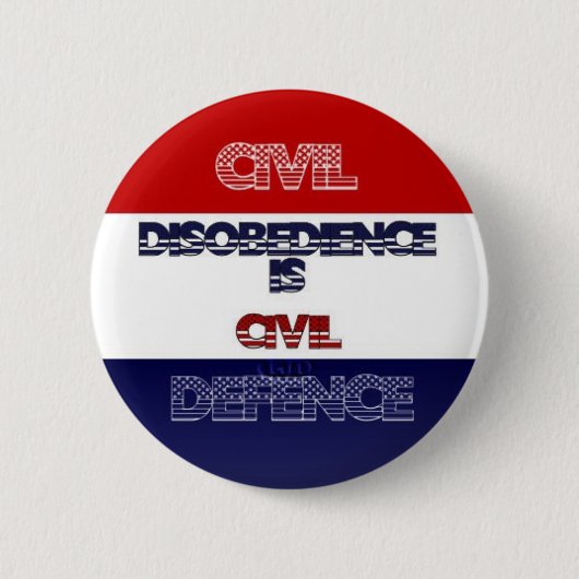 Badge Rond 5 Cm Bouton de désobéissance civile (Devant)