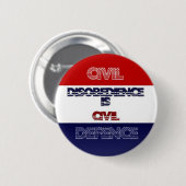 Badge Rond 5 Cm Bouton de désobéissance civile (Devant & derrière)