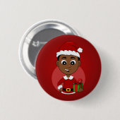 Badge Rond 5 Cm Bouton de dessin animé de Noël (Devant & derrière)