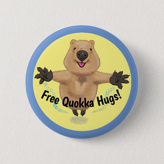 Badge Rond 5 Cm Bouton de dessin animé de quokka (Devant)