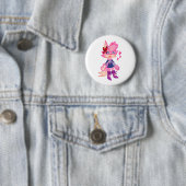 Badge Rond 5 Cm Bouton de dessin animé IPnk (En situation)