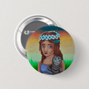 Badge Rond 5 Cm Bouton de dessin magnifique Mariah Copic