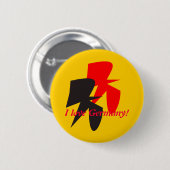 Badge Rond 5 Cm Bouton de deux oiseaux de vol (Devant & derrière)