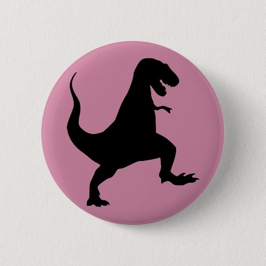 Badge Rond 5 Cm Bouton de dinosaure de T-Rex (Devant)