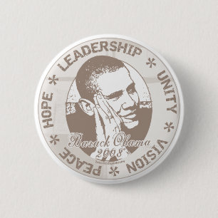 Badge Rond 5 Cm Bouton de direction d'Obama