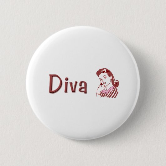 Badge Rond 5 Cm Bouton de diva (Devant)