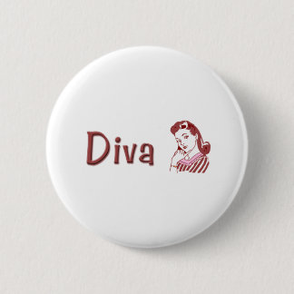 Badge Rond 5 Cm Bouton de diva