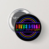 Badge Rond 5 Cm Bouton de diversité (Devant & derrière)