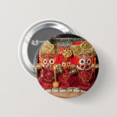 Badge Rond 5 Cm Bouton de divinités de Jagannatha (Devant & derrière)