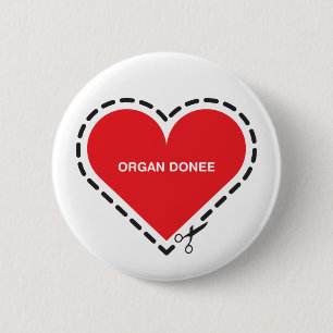 Badge Rond 5 Cm Bouton de donataire d'organe