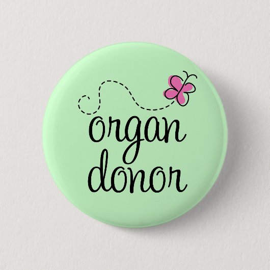 Badge Rond 5 Cm Bouton de donateur d'organe (Devant)