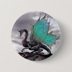 Badge Rond 5 Cm "Bouton de dragon ! "
