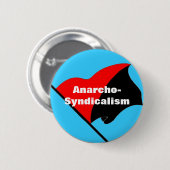 Badge Rond 5 Cm bouton de drapeau d'anarcho-syndicalisme (Devant & derrière)