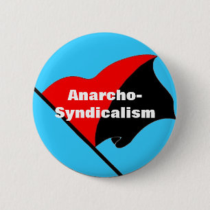 Badge Rond 5 Cm bouton de drapeau d'anarcho-syndicalisme