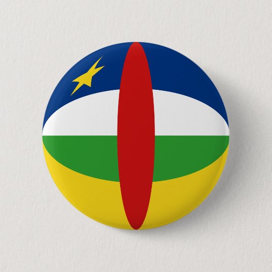 Badge Rond 5 Cm Bouton de drapeau de Centrafrique Fisheye (Devant)