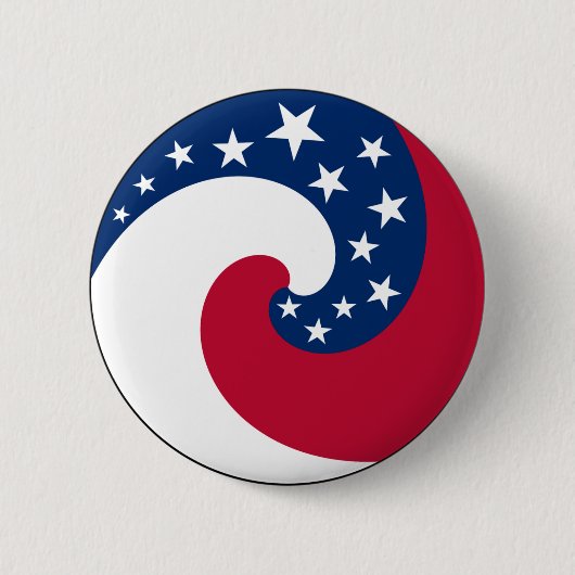 Badge Rond 5 Cm Bouton de drapeau de cercle (Devant)