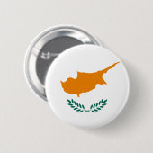 Badge Rond 5 Cm Bouton de drapeau de la Chypre (Devant & derrière)