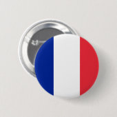 Badge Rond 5 Cm Bouton de drapeau de la France (Devant & derrière)