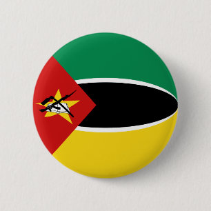 Badge Rond 5 Cm Bouton de drapeau de la Mozambique Fisheye